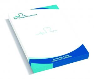 Receituário 14x20 Papel sulfite 75g 14x20 Colorido  Corte Reto 50 Folhas por Talão